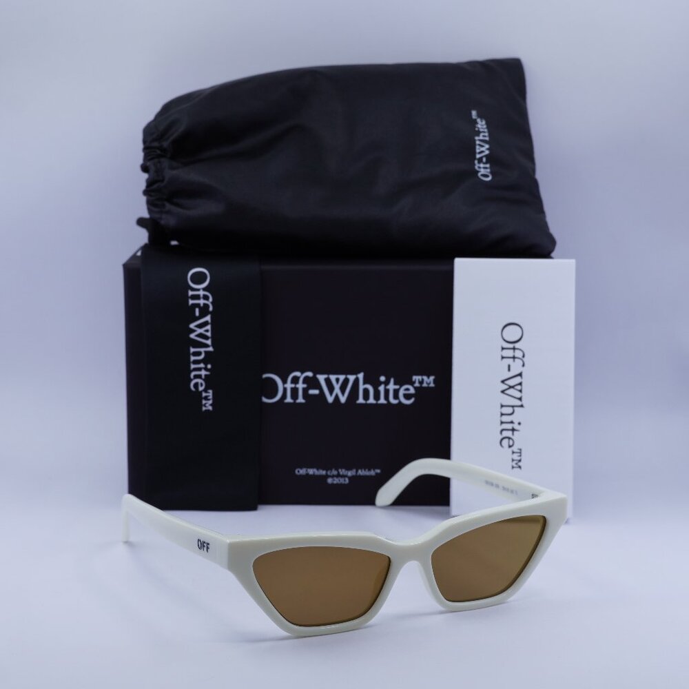 Final Price! Off-White OERI13B MADISON 0176 White/Gold Sunglasses